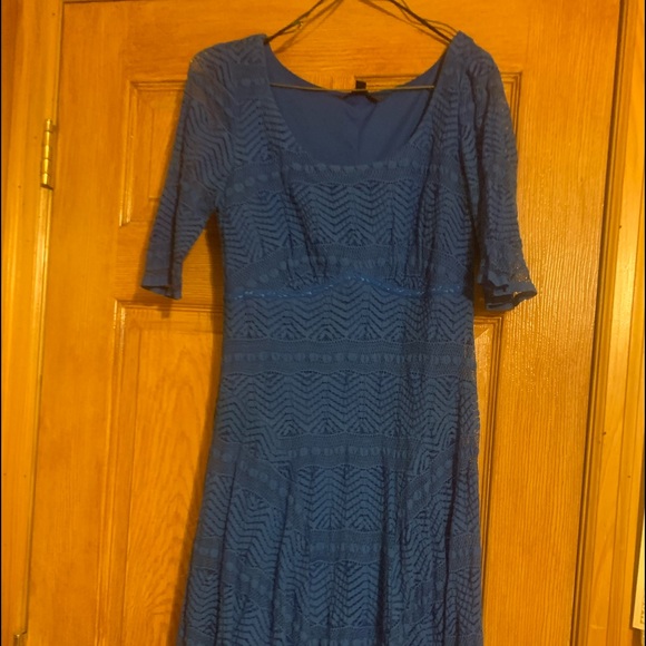 Blue knee-length dress - Picture 1 of 1